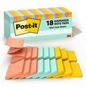 Post-it&reg; Dispenser Notes - Beachside Caf&eacute; Color Collection - 3" Flag/Note Width x 3" Flag/Note Length - Rectangle - Fresh Mint, Sunnyside, Papaya Fizz - 1 Pack