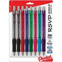 Pentel R.S.V.P. Super RT Retractable Ballpoint Pen - 1 mm Pen Point - Retractable - Translucent Barrel - 8 / Pack