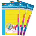 Redi-Tag Assorted Tab Ruled Sticky Notes - 10 x Blue, 10 x Green, 10 x Orange, 10 x Pink, 10 x Purple, 10 x Yellow - 4" Flag/Note Width x 6" Flag/Note Length - Rectangle - 60 Sheets per Pad - Ruled - Multicolor - Paper - Self-adhesive, Tab, Self-stic