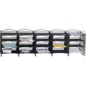 Safco Onyx Mail Sorter - 500 x Sheet - 20 Compartment(s) - Compartment Size : 3.75" x 11" x 12.50" - Sturdy - Powder Coated - Black - 1 Each