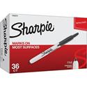 Sharpie Fine Point Retractable Markers - Fine Marker Point - Retractable - Black Ink - 36 / Box