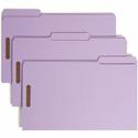 Smead 1/3 Tab Cut Legal Recycled Fastener Folder - 8 1/2" x 14" - 2 Fastener(s) - Top Tab Location - Assorted Tab Position - Lavender - 10% Recycled - 50 / Box