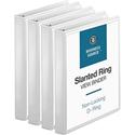 Business Source Basic D-Ring View Binders - 1" Binder Capacity - Letter - 8 1/2" x 11" Sheet Size - 240 Sheet Capacity - 3 Ring(s) - Fastener(s): Slant D-Ring - Pocket(s): Internal - Polypropylene - White - Sturdy, Clear Overlay, Spine Label, Non-gla