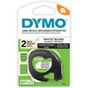 Dymo LetraTag Electronic Labelmaker Tape - 1/2" Width - Direct Thermal - White - Paper - Easy Peel - 2/Pack - 3 / Box