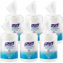 PURELL&reg; Alcohol Hand Sanitizing Wipes - 6" Width x 7" Length - White - 175/Tub - 6 / Carton