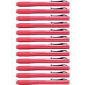 Pentel Rubber Grip Clic Eraser - Red Barrel - Pen - Refillable - 12 / Box - Retractable, Latex-free Grip, Pocket Clip, Ghost Resistant, Non-abrasive