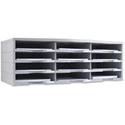 Storex 12-compartment Organizer - 6000 x Sheet - 12 Compartment(s) - Compartment Size : 9.50" x 12" - 10.50" Height x 14.13" Width31.38" Length - 100% Recycled - Gray - Polystyrene - 1 Each