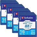 Verbatim Premium 16 GB Class 10/UHS-I (U1) SDHC - 4 / Box - 20 MB/s Read - 9 MB/s Write - 133x Memory Speed