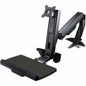 StarTech.com Mounting Arm for Monitor, Keyboard - Black - TAA Compliant - Height Adjustable - 1 Display(s) Supported - 34" Screen Support - 17.60 lb Load Capacity - 75 x 75, 100 x 100 - Steel, Aluminum, Plastic - 1 Each