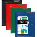 Mead Pocket Folder - 3 x Prong Fastener(s) - 2 Pocket(s) - Assorted - 4 / Pack
