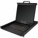 StarTech.com 1U Single Port KVM Console for Server Rack - VGA KVM - 19in - 19" LCD - SXGA - 1280 x 1024 - 1 x VGA - Keyboard - TouchPad - 1U High - PC