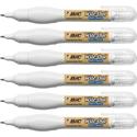 Wite-Out Shake n' Squeeze Correction Pens - Tip Applicator - 8 mL - White - 6 / Box