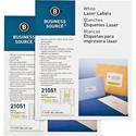 Business Source Bright White Premium-quality Address Labels - 1" Widthss x 2 5/8" Length - Permanent Adhesive - Rectangle - Laser, Inkjet - White - Jam-free - 30 / Sheet - 250 Total Sheets - 7500/Pack - 2 / Carton
