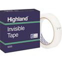Highland 3/4"W Matte-finish Invisible Tape - 72 yd Length x 0.75" Width - 3" Core - Matte - Clear - For Mending, Holding, Splicing - 12 / Pack
