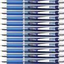 EnerGel EnerGel RTX Liquid Gel Pens - 0.5 mm Fine Needle Pen Point - Refillable - Retractable - Blue Ink - Gel-based - Blue Barrel - Stainless Steel Tip - 12 / Box