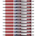EnerGel EnerGel RTX Liquid Gel Pens - 0.7 mm Medium Needle Pen Point - Refillable - Retractable - Red Ink - Gel-based - Blue Barrel - Stainless Steel Tip - 12 / Box