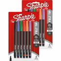 Sharpie Fine Point Pens - Fine Pen Point - Assorted Ink - 6/Pack - 2 / Bundle