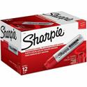 Sharpie Magnum Permanent Marker - 15.87 mm Jumbo Chisel Marker Point - Red Ink - Silver Plastic Barrel - Felt Tip - 12 / Box