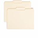 Smead 1/3 Tab Cut Letter Recycled Top Tab File Folder - 8 1/2" x 11" - 3/4" Expansion - Top Tab Location - Center Tab Position - 11 pt. - 1 Plys - Manila - Sturdy - 10% Recycled - 100/Box - 5 / Carton