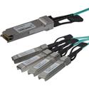 StarTech.com QSFP+ to 4x SFP+ - 3 m (9.8 ft.) - 9.84 ft Fiber Optic Network Cable for Network Device, Server, Switch, Router, Transceiver - First End: 1 x QSFP+ Network - Male - Second End: 4 x SFP+ Network - Male - 40 Gbit/s - Aqua - 1 Each
