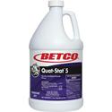 Betco Quat-Stat 5 Disinfectant Gallon - Concentrate - 128 fl oz (4 quart) - Lavender Scent - Deodorant - Purple - 1 Each