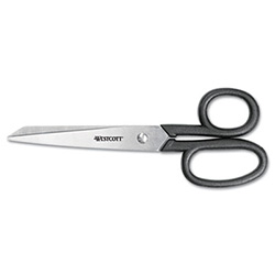 Kleencut Stainless Steel Shears, 7" Long, 3.31" Cut Length, Black Straight Handle