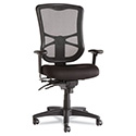 Alera Elusion Series Mesh High-Back Multifunction Chair, Supports Up to 275 lb, 17.2" to 20.6" Seat Height, Black