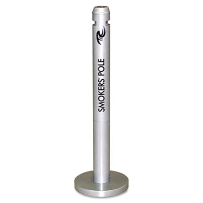 Smoker's Pole, Round, Steel, 0.9 gal, 4 dia x 41h, Silver