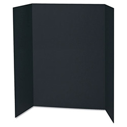 Spotlight Corrugated Presentation Display Boards, 48 x 36, Black/Kraft, 24/Carton