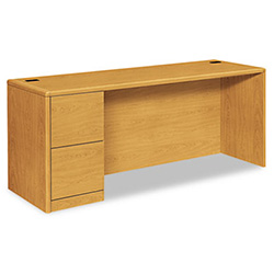 10700 Series Left Pedestal Credenza, 72w x 24d x 29.5h, Harvest