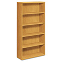 10700 Series Wood Bookcase, Five-Shelf, 36w x 13.13d x 71h, Harvest