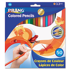 Colored Pencil Sets, 3.3 mm, 2B, Assorted Lead and Barrel Colors, 50/Pack