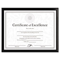 Value U-Channel Document Frame w/Certificates, 8 1/2 x 11, Black