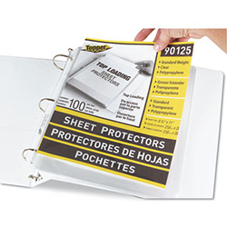 Top-Load Polypropylene Sheet Protectors, Standard, Letter, Clear, 2", 100/Box