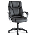 Alera Fraze Series Executive High-Back Swivel/Tilt Bonded Leather Chair, Supports 275 lb, 17.71" to 21.65" Seat Height, Black