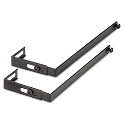 Adjustable Cubicle Hangers, Black, 2/Set