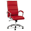 Alera Neratoli High-Back Slim Profile Chair, Faux Leather, Up to 275 lb, 17.32