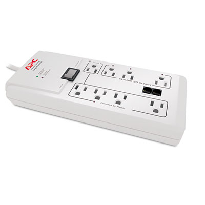 Home/Office SurgeArrest Protector, 8 AC Outlets, 6 ft Cord, 2,030 J, White