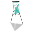 Heavy-Duty Adjustable Presentation Easel, 69" Maximum Height, Metal, Black