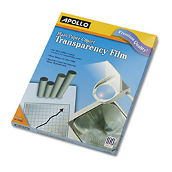 Plain Paper Transparency Film, 8.5 x 11, Black on Clear, 100/Box