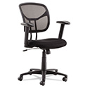 Swivel/Tilt Mesh Task Chair with Adjustable Arms, Supports Up to 250 lb, 17.72" to 22.24" Seat Height, Black