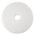 Low-Speed Super Polishing Floor Pads 4100, 19" Diameter, White, 5/Carton