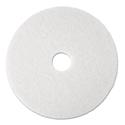 Low-Speed Super Polishing Floor Pads 4100, 13" Diameter, White, 5/Carton