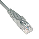 CAT6 Gigabit Snagless Molded Patch Cable, 1 ft, Gray