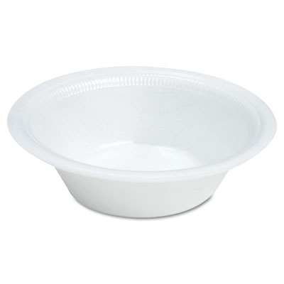 Quiet Classic Laminated Foam Dinnerware, Bowl, 12 oz, White, 125/Pack