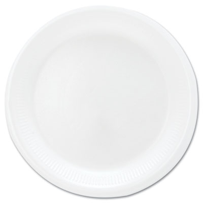 Mediumweight Foam Dinnerware, Plate, 6" dia, White, 125/Pack
