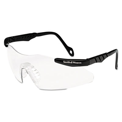 Magnum 3G Safety Eyewear, Black Frame, Clear Lens