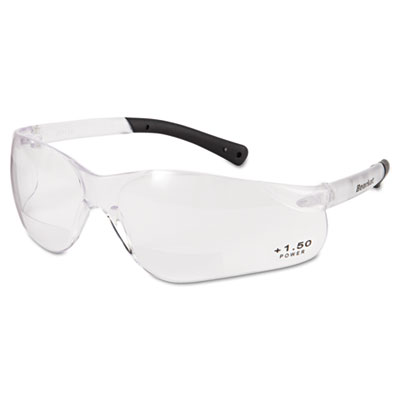 BearKat Magnifier Safety Glasses, Clear Frame, Clear Lens