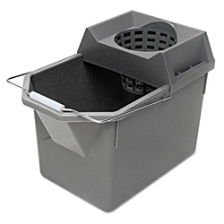 Pail/Strainer Combination, 15 qt, Steel Gray