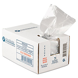 Food Bags, 16 oz, 4" x 2" x 8", Clear, 1,000/Carton